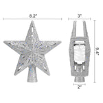 GlowStar Silver Star tree topper projector
